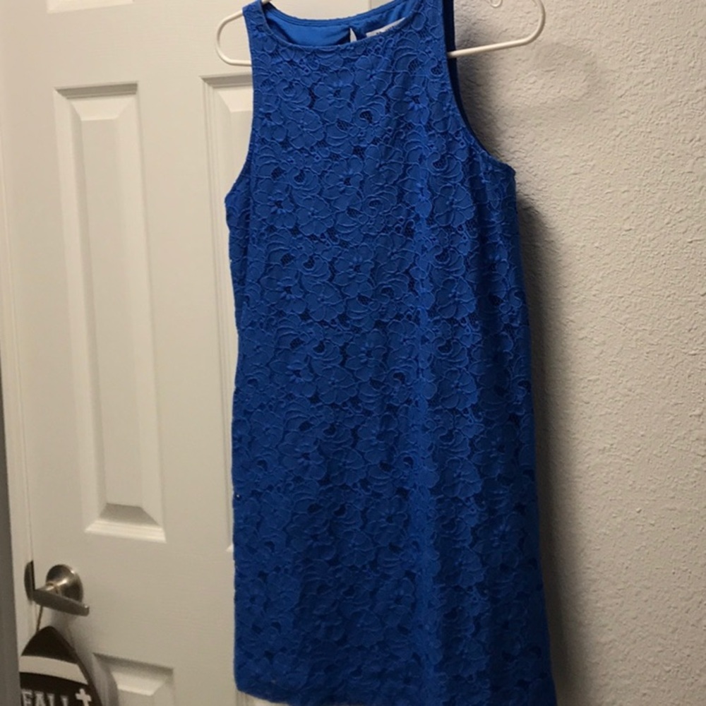Blue lace dress